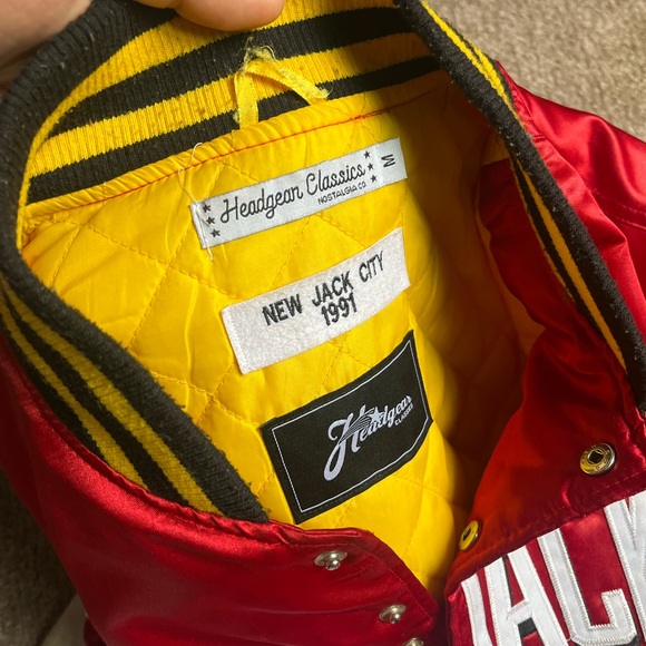 VTG 00s / Y2K New Jack City Headgear Classics Men’s Satin Bomber Jacket - Picture 9 of 9